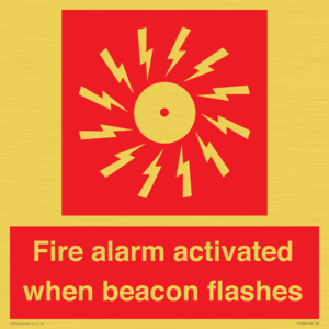 Fire alarm activated when beacon flashes